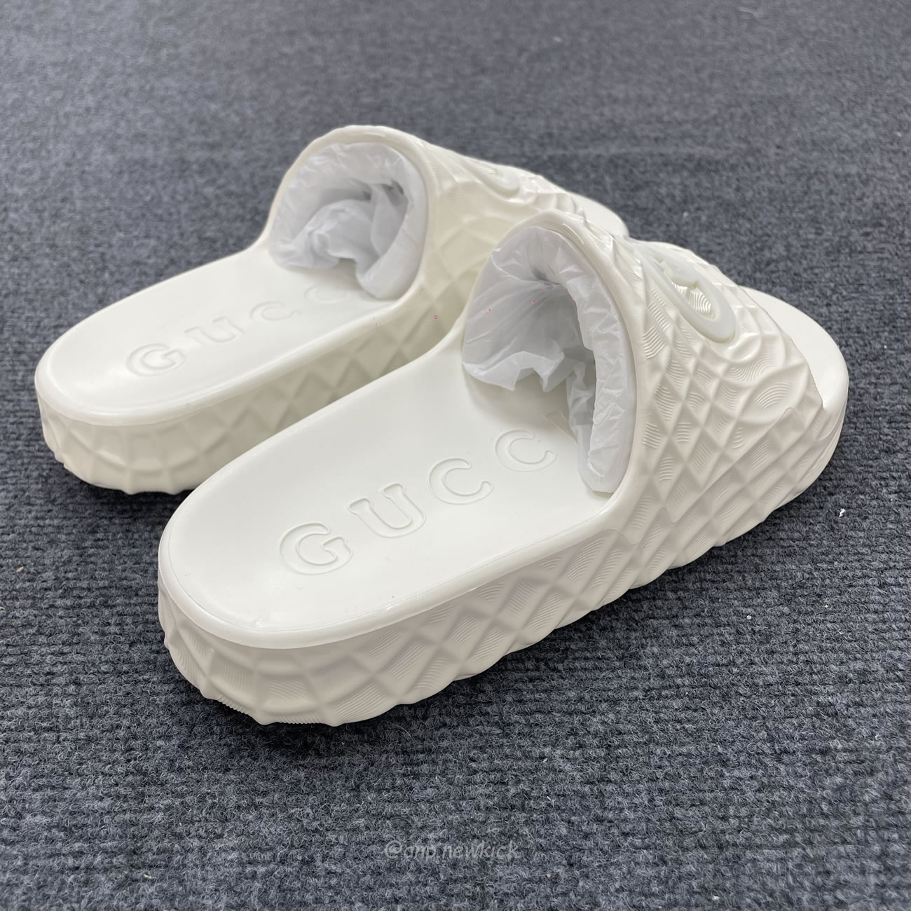 Gucci Slide Sandal Interlocking G Water Ripples 770801 J8710 1000 (10) - www.newkick.vip